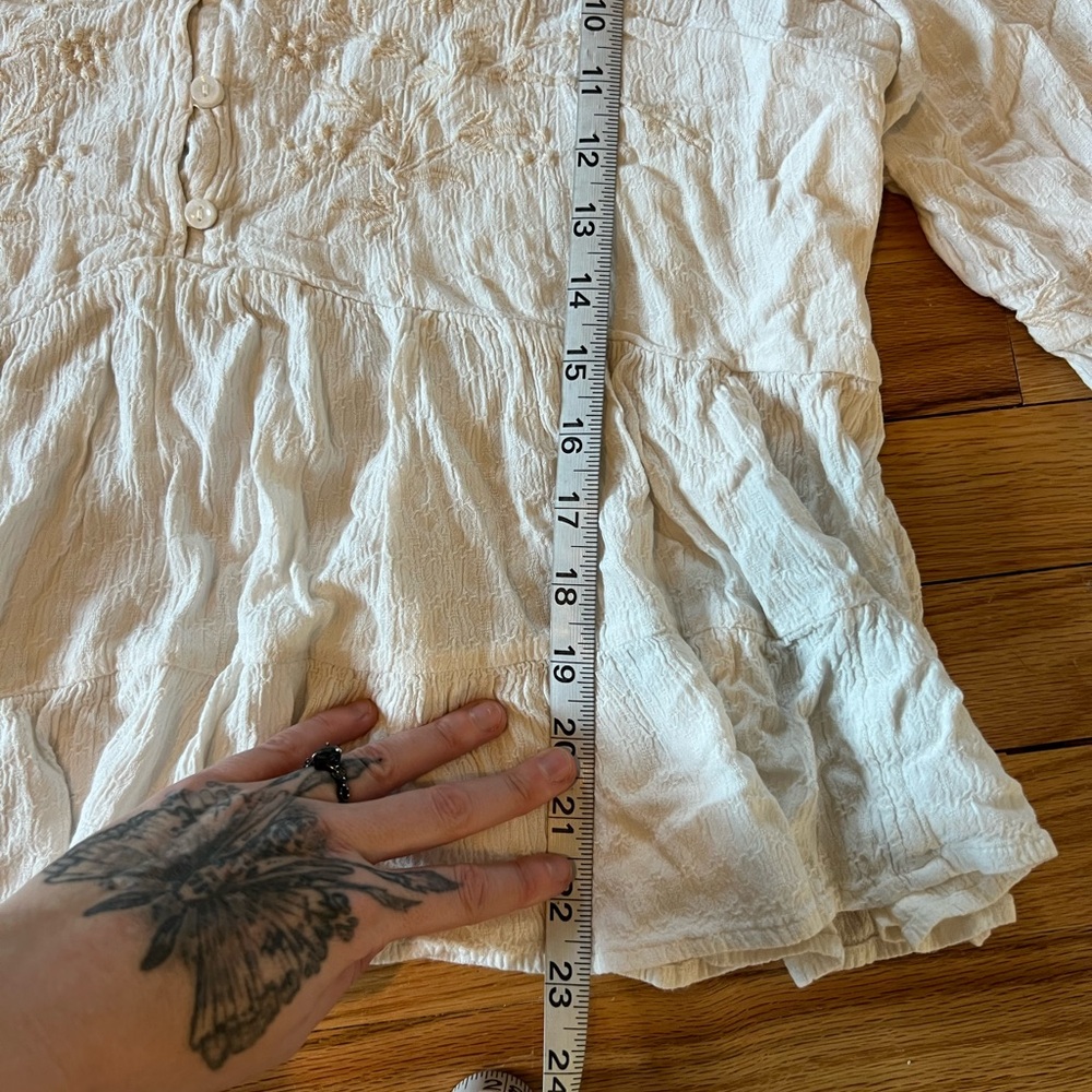 American Eagle Outfitters Cream Boho Blouse - Picture 7 of 7